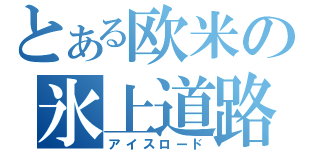 とある欧米の氷上道路（アイスロード）