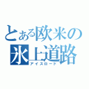 とある欧米の氷上道路（アイスロード）