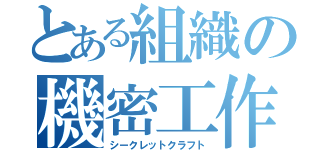 とある組織の機密工作（シークレットクラフト）