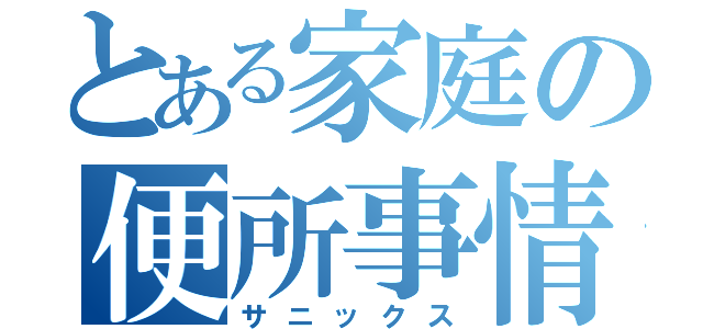 とある家庭の便所事情（サニックス）