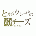 とあるウンコ臭の粉チーズ（くせぇんだよ！）