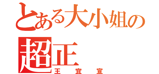 とある大小姐の超正（王宜宣）