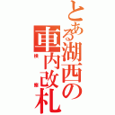 とある湖西の車内改札（検察）