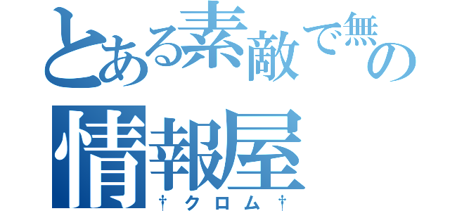 とある素敵で無敵の情報屋（†クロム†）