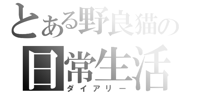 とある野良猫の日常生活（ダイアリー）