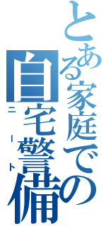 とある家庭での自宅警備員（ニート）