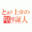 とある上帝の堅牢証人（ウィットネス）