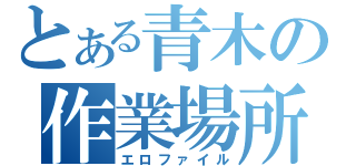 とある青木の作業場所（エロファイル）