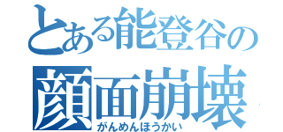 とある能登谷の顔面崩壊（がんめんほうかい）