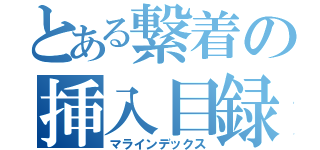 とある繋着の挿入目録（マラインデックス）