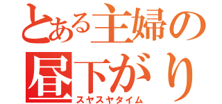 とある主婦の昼下がり（スヤスヤタイム）