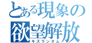 とある現象の欲望解放（キズランダム）