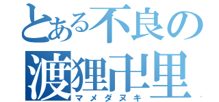 とある不良の渡狸卍里（マメダヌキ）