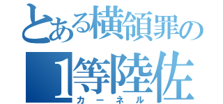 とある横領罪の１等陸佐（カーネル）