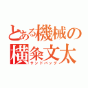 とある機械の横粂文太（サンドバッグ）