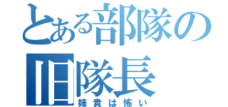 とある部隊の旧隊長（姉貴は怖い）