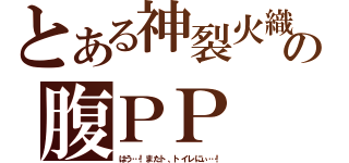 とある神裂火織の腹ＰＰ（はう…！またト、トイレにぃ…！）