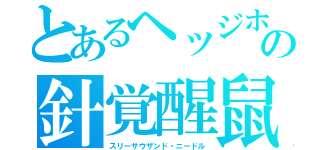 とあるヘッジホッグの針覚醒鼠（スリーサウザンド・ニードル）