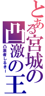 とある宮城の凸激の王（凸激者しるきー）