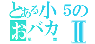 とある小５のおバカⅡ（星羅）