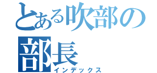 とある吹部の部長（インデックス）