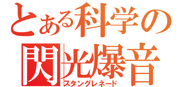 とある科学の閃光爆音（スタングレネード）