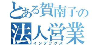 とある賀南子の法人営業（インデックス）