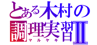 とある木村の調理実習Ⅱ（マルヤキ）