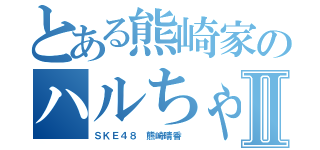 とある熊崎家のハルちゃⅡ（ＳＫＥ４８ 熊崎晴香 ）