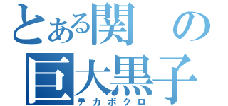 とある関の巨大黒子（デカボクロ）