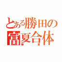 とある勝田の富夏合体（勝夏）