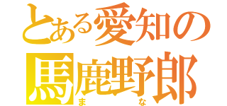 とある愛知の馬鹿野郎（まな）