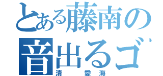 とある藤南の音出るゴミ眼鏡（清 愛海）