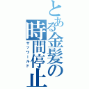 とある金髪の時間停止（ザッワールド）