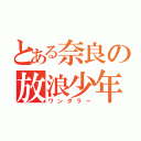 とある奈良の放浪少年（ワンダラー）