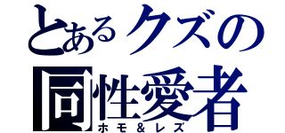 とあるクズの同性愛者（ホモ＆レズ）