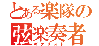 とある楽隊の弦楽奏者（ギタリスト）