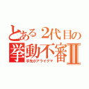 とある２代目の挙動不審Ⅱ（手先がアライグマ）