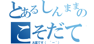 とあるしんままのこそだて（大変です（ ´ー｀））