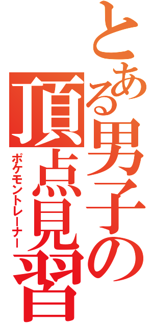 とある男子の頂点見習い（ポケモントレーナー）