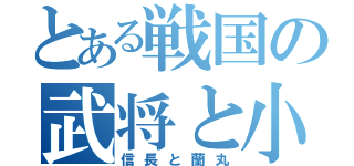 とある戦国の武将と小姓（信長と蘭丸）