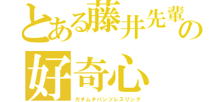 とある藤井先輩の好奇心（ガチムチパンツレスリング）