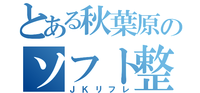 とある秋葉原のソフト整体（ＪＫリフレ）