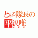 とある隊長の平沢唯（嫁妄想）