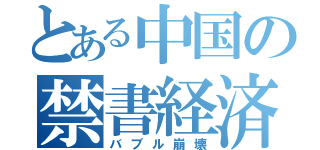 とある中国の禁書経済（バブル崩壊）