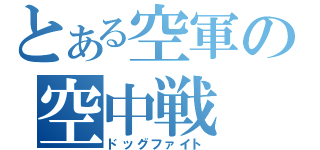 とある空軍の空中戦（ドッグファイト）