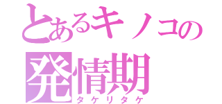 とあるキノコの発情期（タケリタケ）