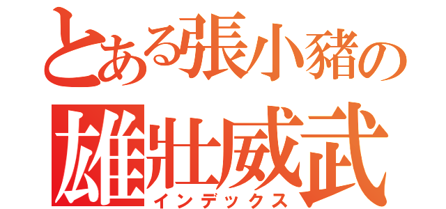 とある張小豬の雄壯威武（インデックス）