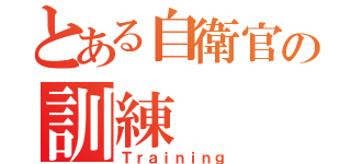 とある自衛官の訓練（Ｔｒａｉｎｉｎｇ）