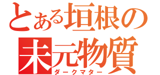 とある垣根の未元物質（ダークマター）